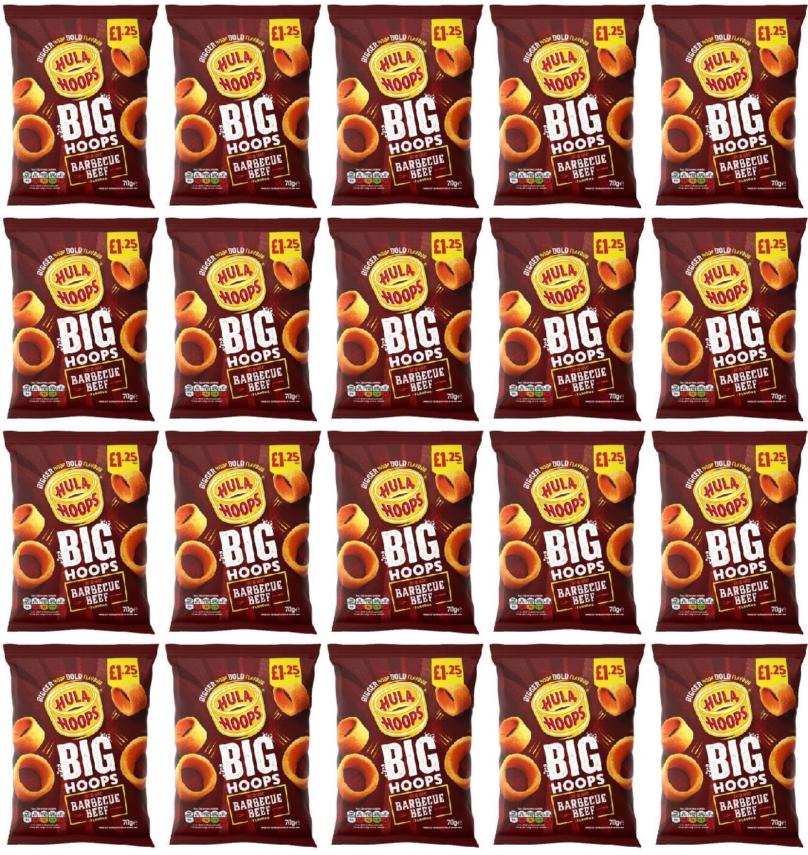 20 x Kp Big Hoops Bbq Beef - 70GM