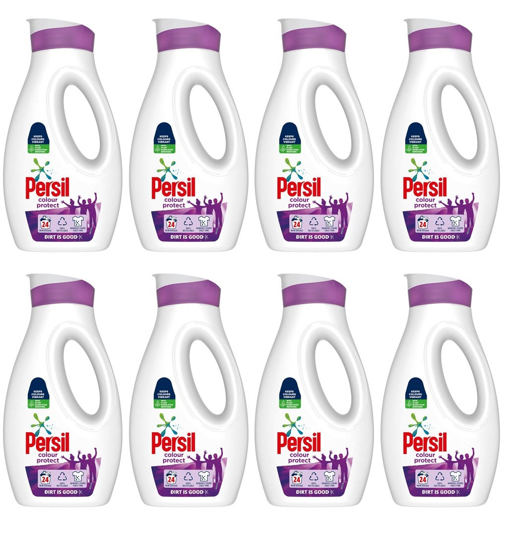8 x Persil Colour Laundry Washing Liquid Detergent 24 Wash 648 Ml