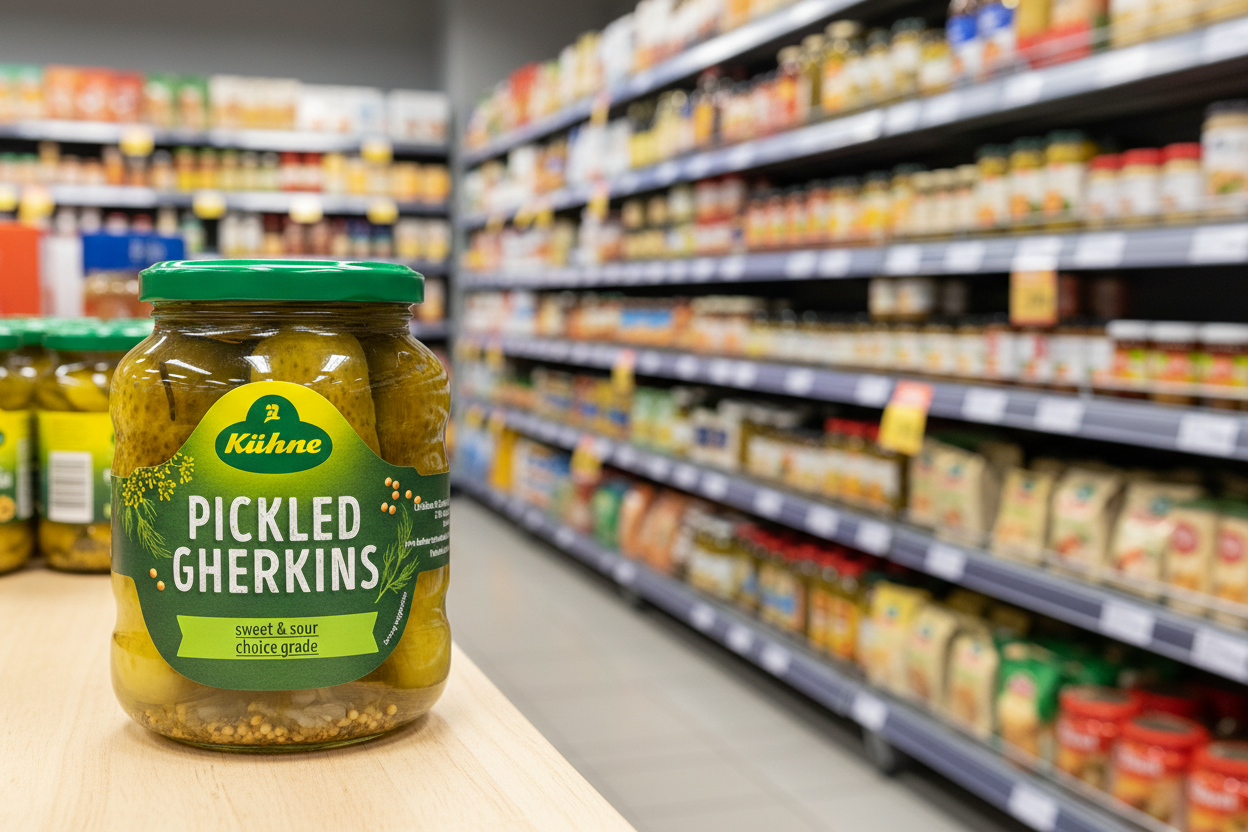 6 x Kuhne Gherkins 330G