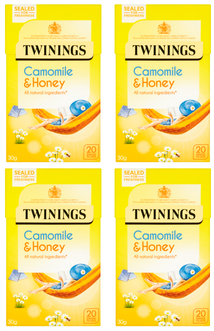 4 x Twinings Infusions Camomile & Honey 20