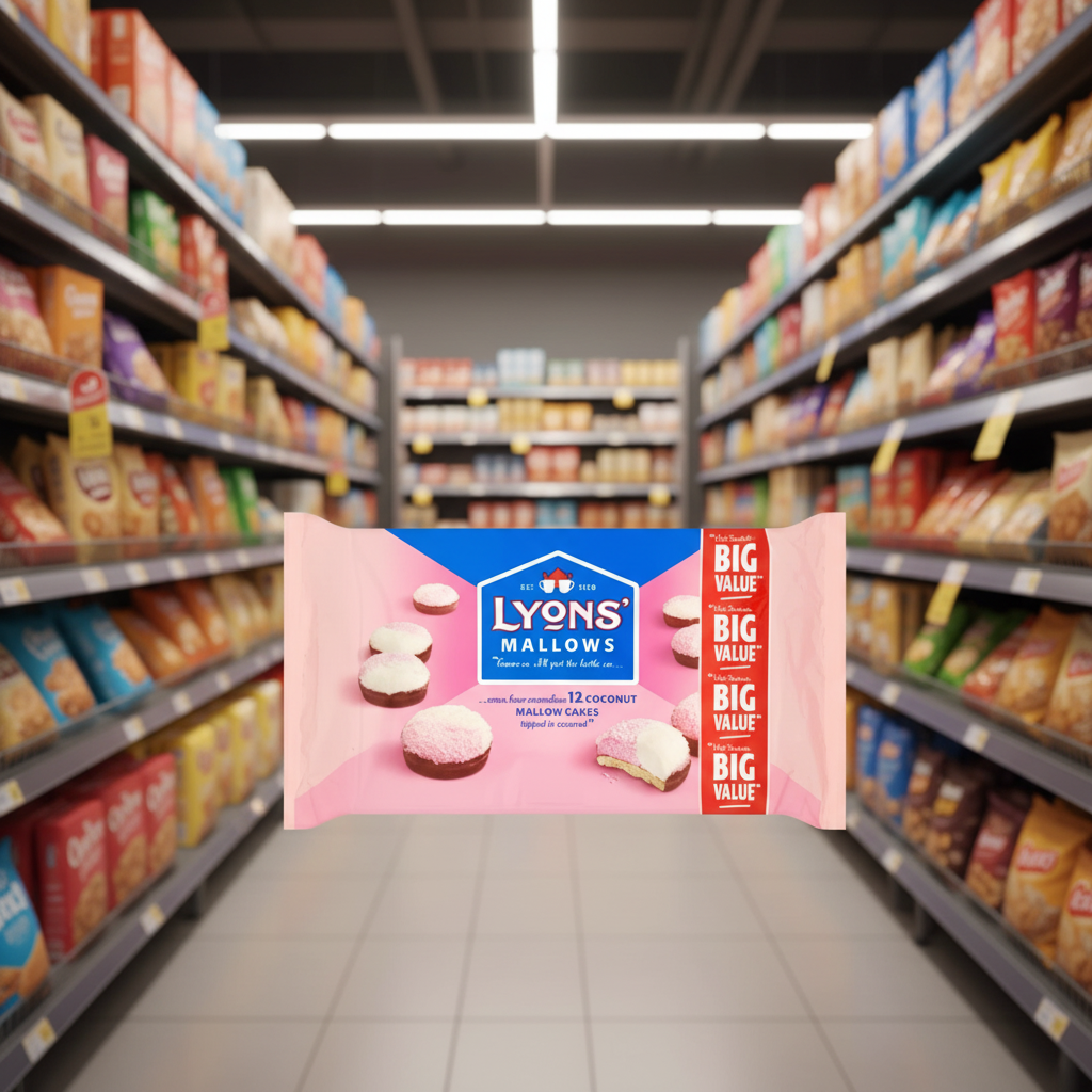 12 x Lyons 12 Coconut Mallows Delights 250G