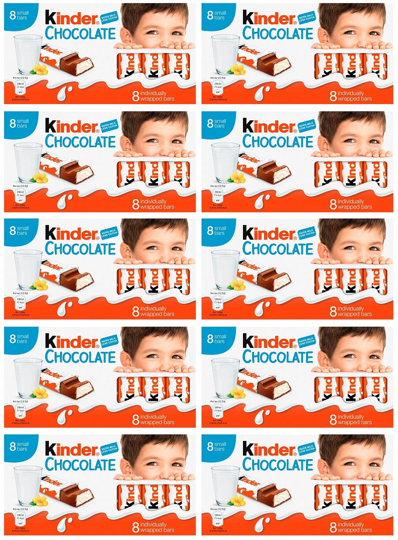 10 x Kinder Chocolate T8 - 10XT8