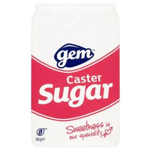 4 x Gem Caster Sugar 3Kg