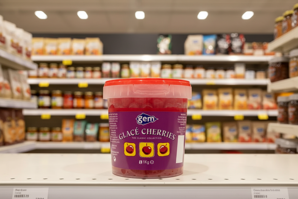 4 x Gem Glacé Cherries 1Kg