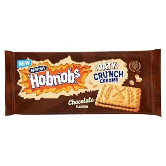 18 X Mcvities Hobnob Oaty Milk Chocolate Cream - 100Gm