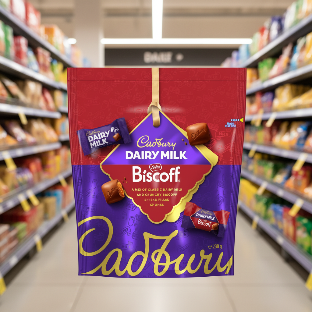 8 X Cadbury Dairy Milk Biscoff Pouch - 230Gm