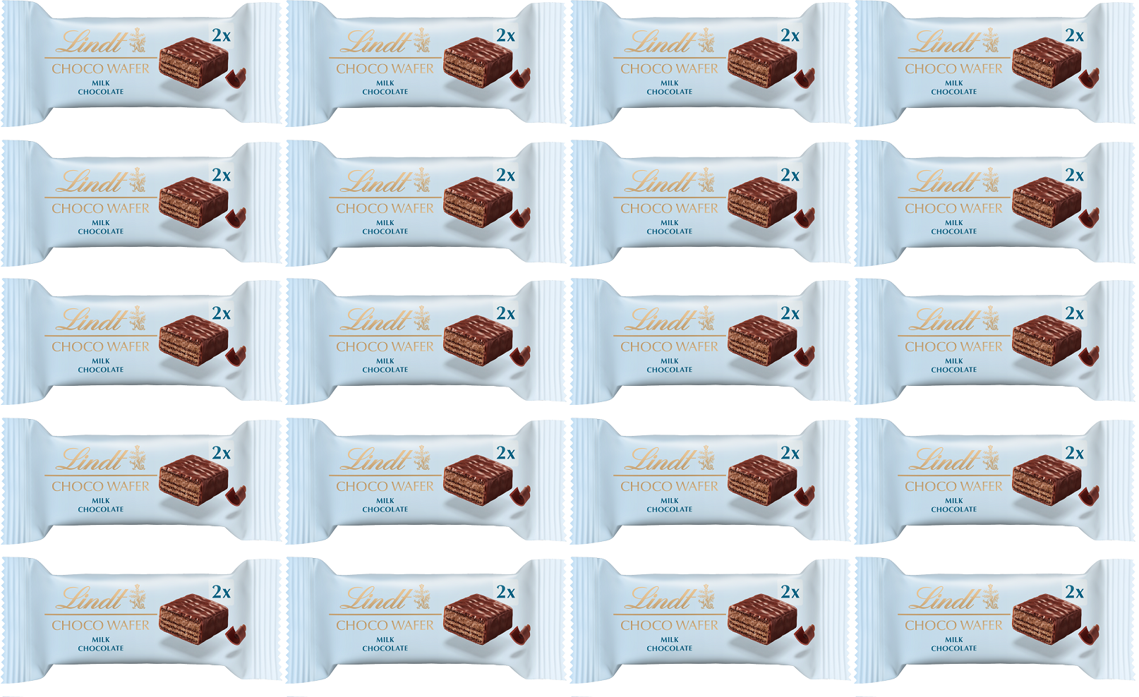 20 x Lindt Choco Wafer Milk - 26GM