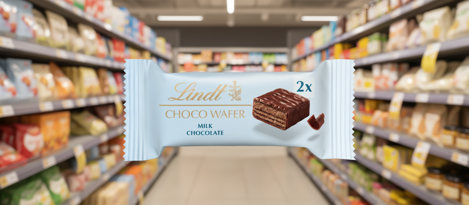 20 x Lindt Choco Wafer Milk - 26GM