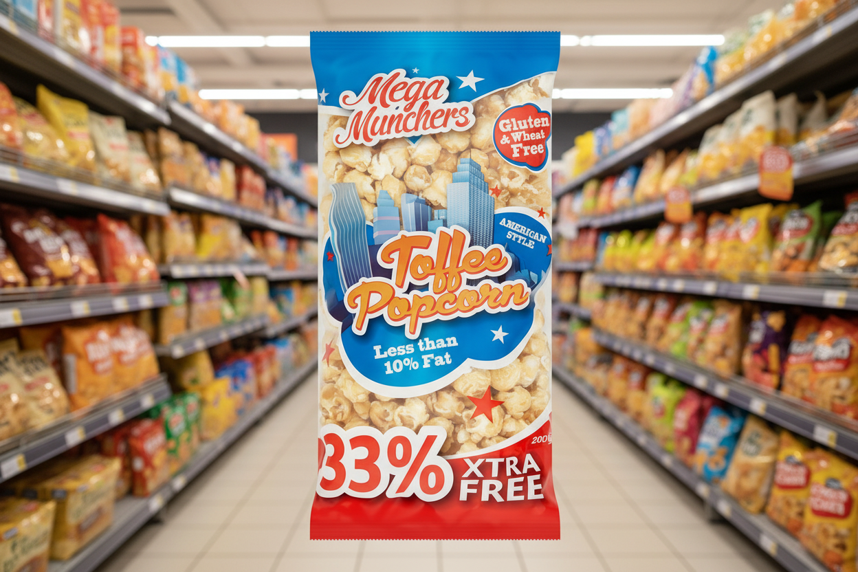 21 x Mega Munchers Toffee Popcorn 200G