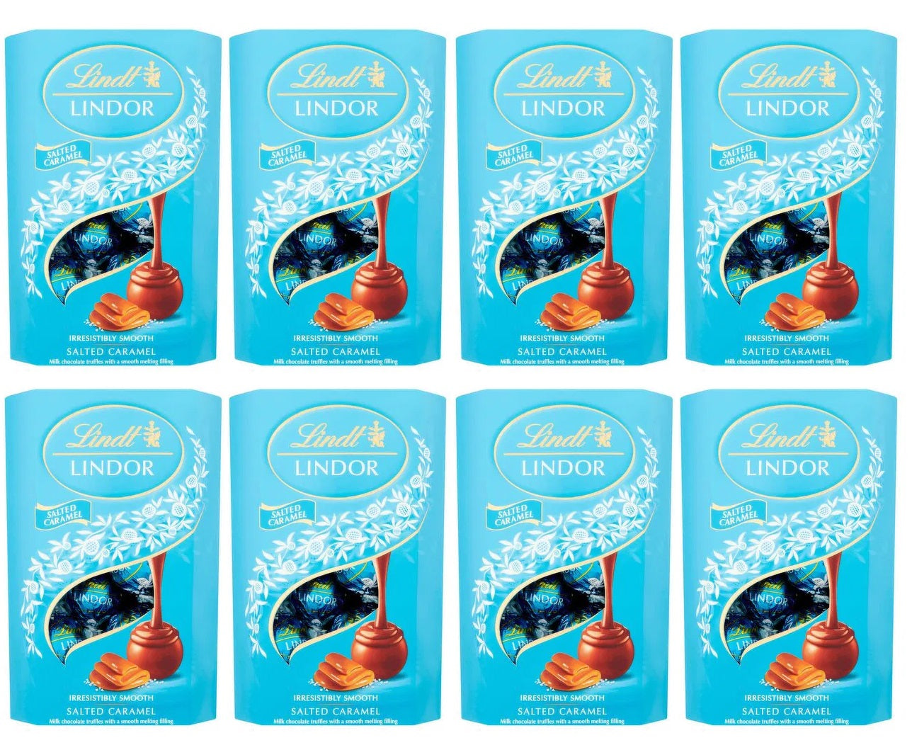 8 x Lindt Lindor Salted Caramel Chocolate Truffles Box 200G