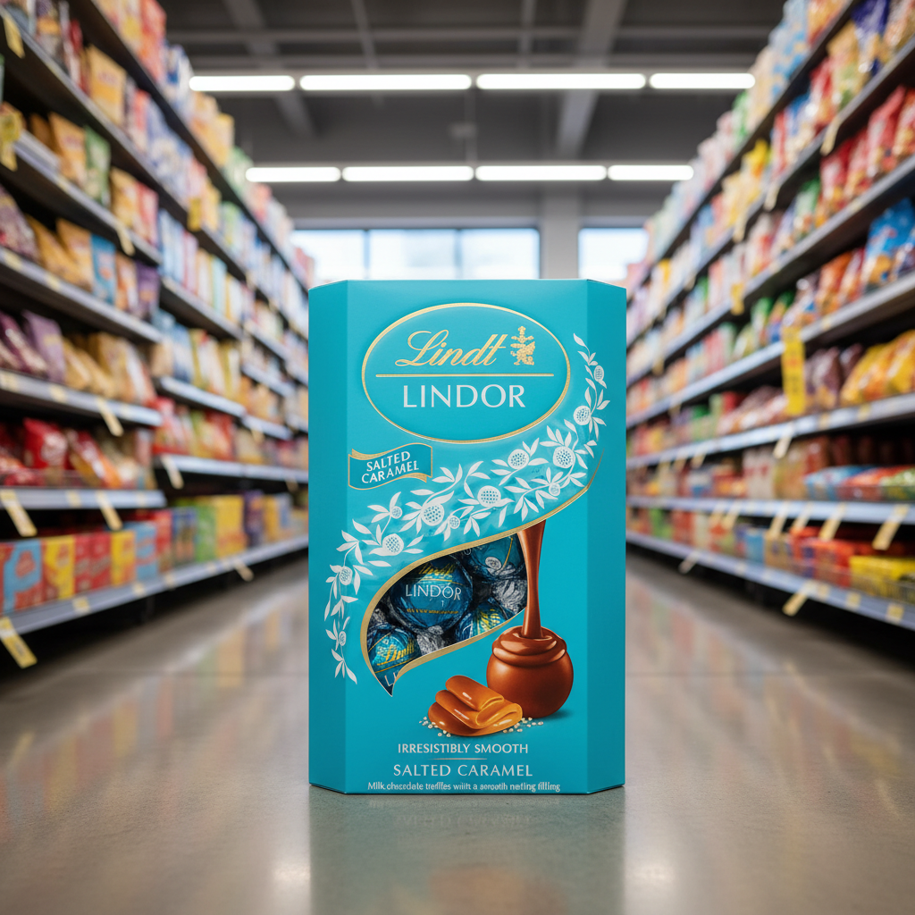 8 x Lindt Lindor Salted Caramel Chocolate Truffles Box 200G