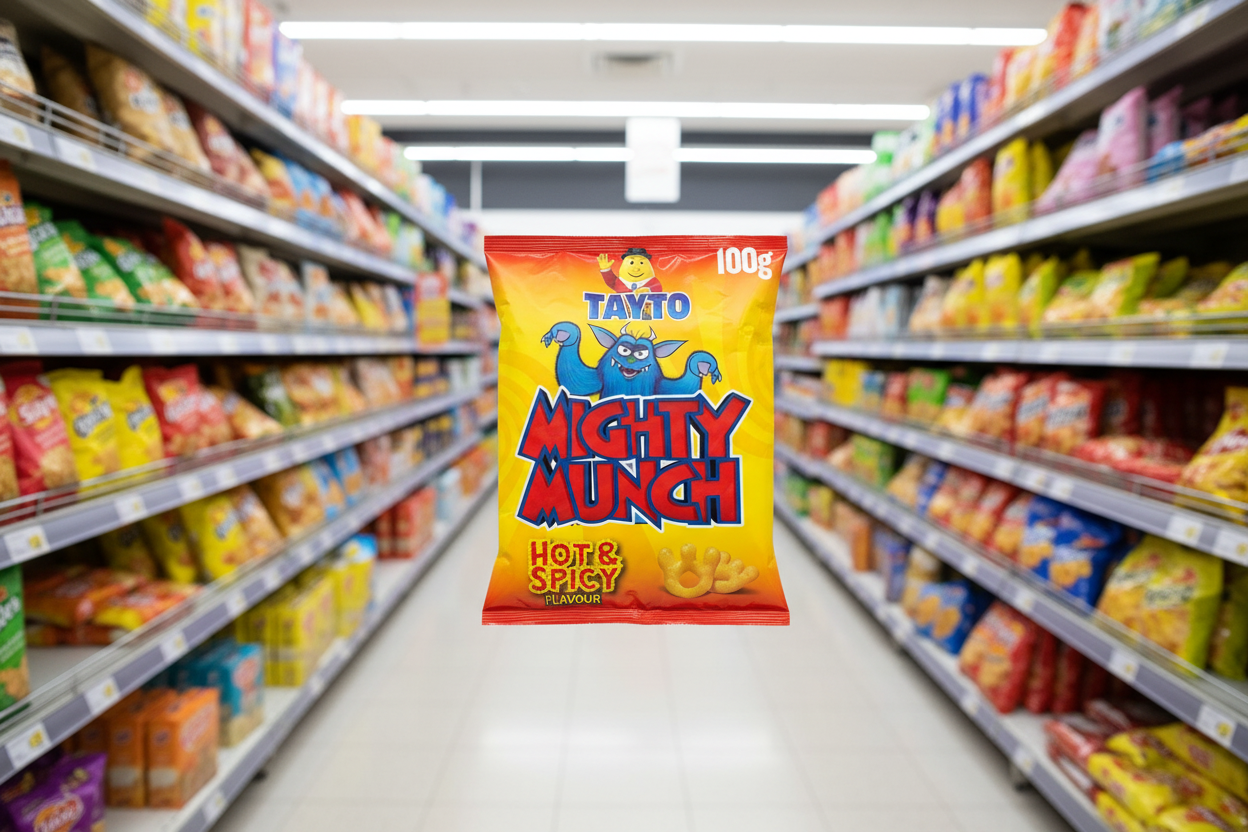 12 x Tayto Mighty Munch Hot & Spicy Flavour 100G