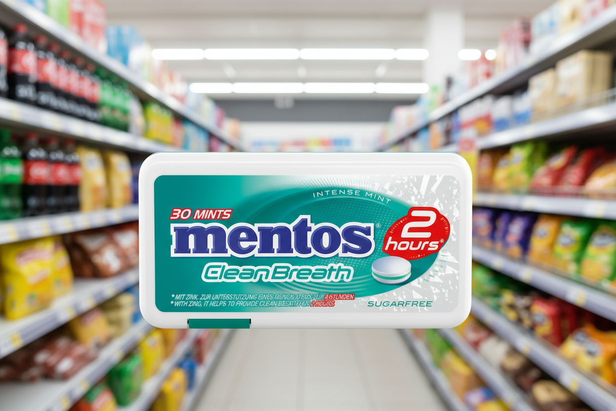 12 x Mentos Clean Breath Intense Mint 21G