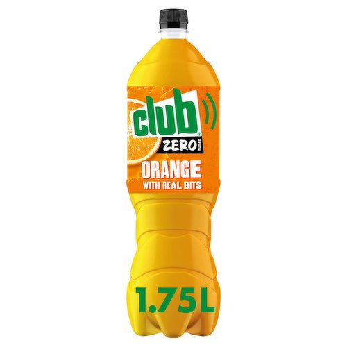 8 x Club Zero Sugar Orange With Real Bits 1.75 Litres