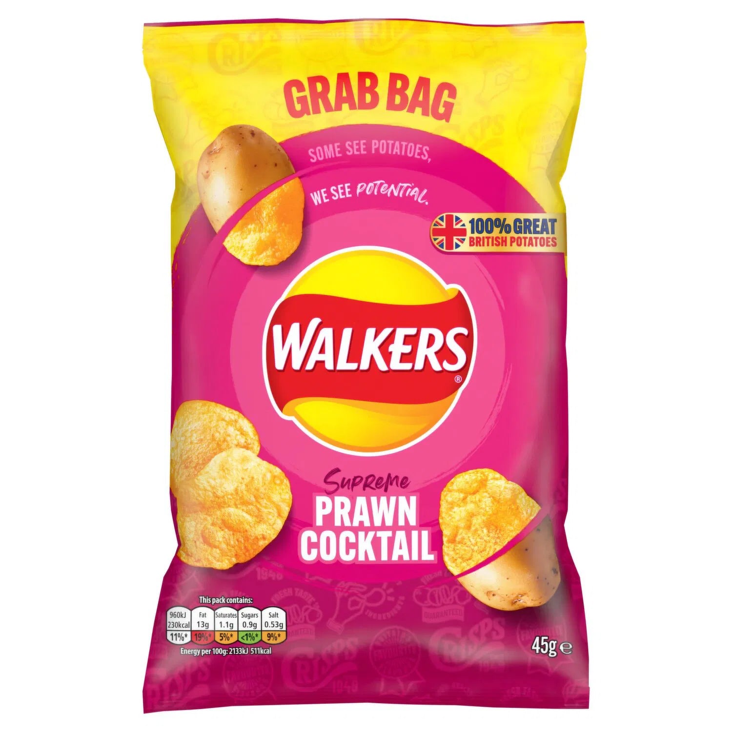 Walkers Prawn Cocktail Crisps 45G