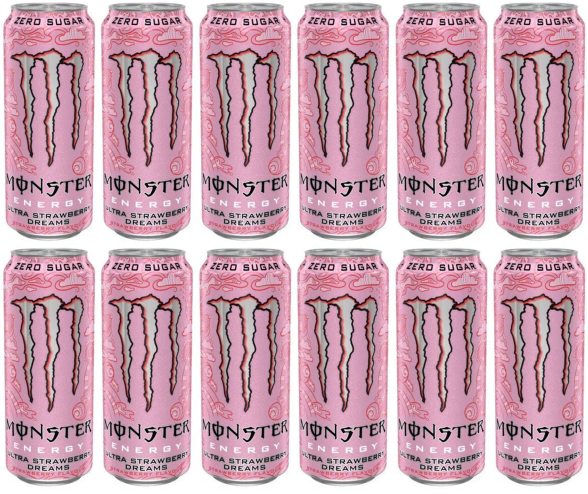 12 x Monster Strawberry Flavour Energy 500Ml