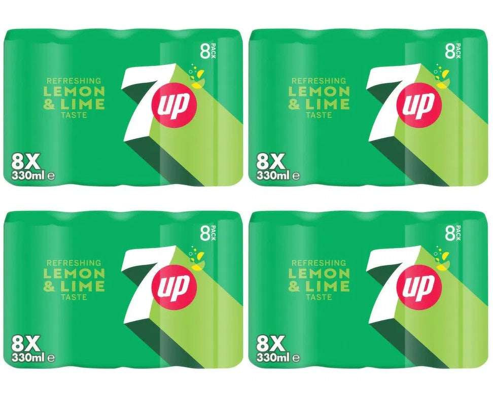 4 x 7Up Can 8 X 330Ml