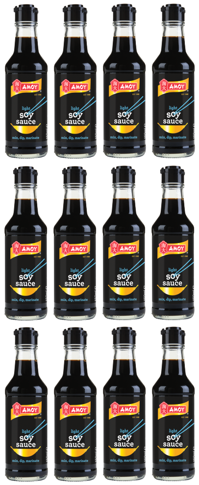 12 x Amoy Light Soy Sauce 150Ml