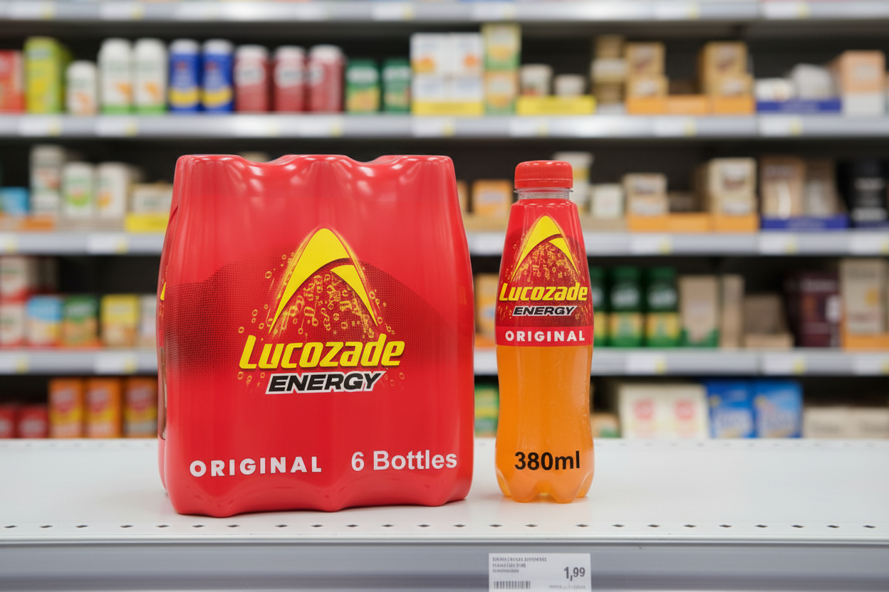 4 x Lucozade Energy Drink Original 6 X 380Ml