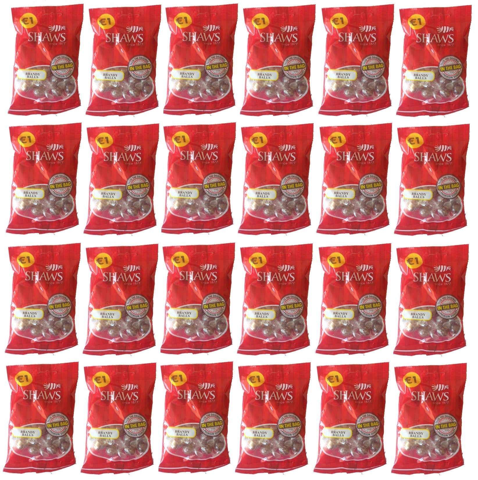 24 x Shaws Brandy Balls 100g Bags