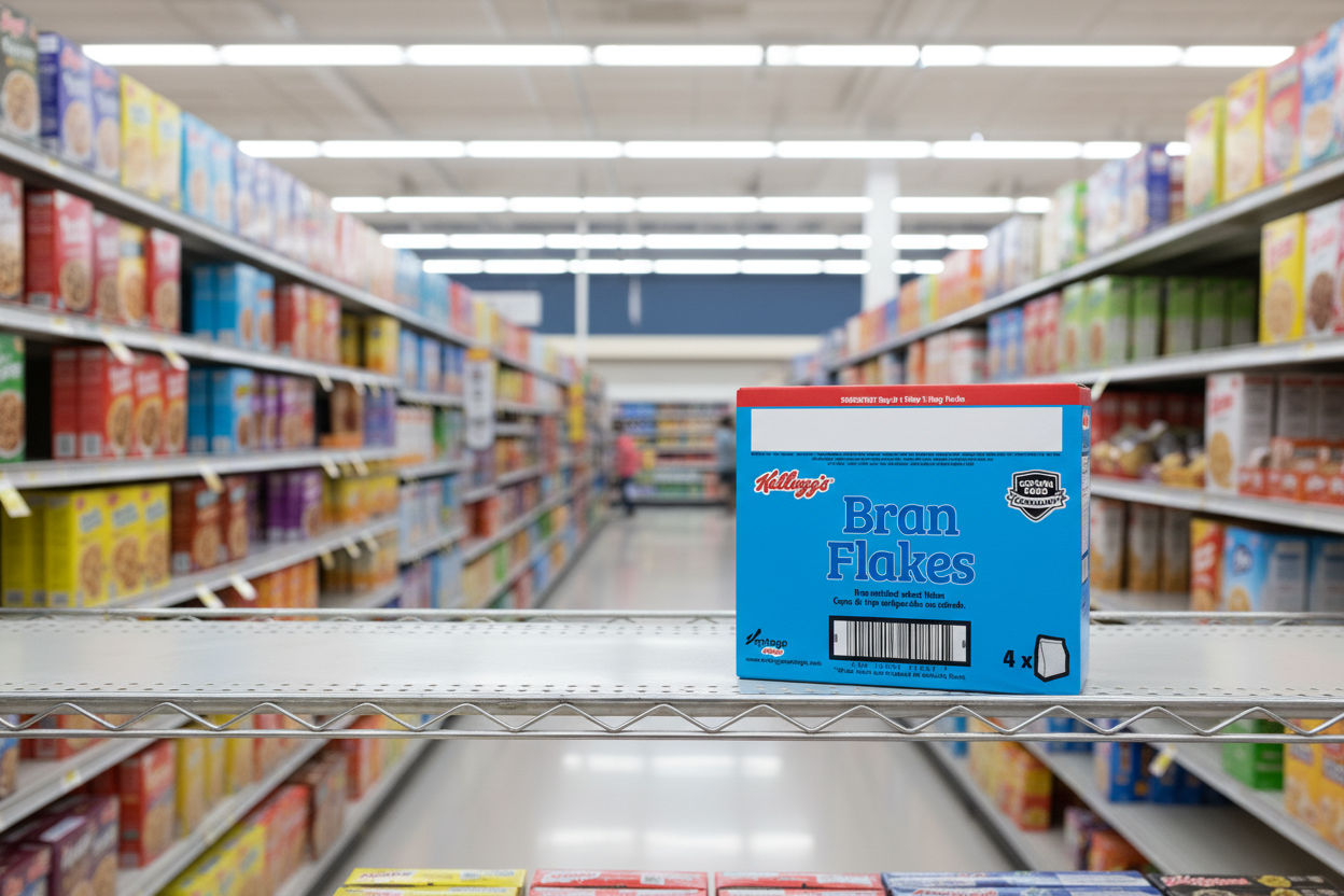 4 x Kellogg's Bran Flakes Breakfast Cereal 4 X 500G (2Kg)