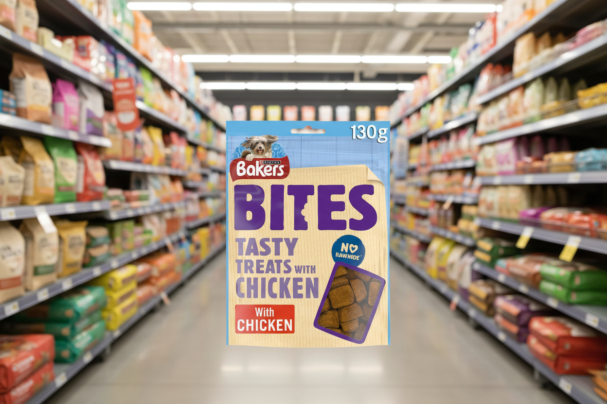 6 x Bakers Bites Tasty Treats With Chicken 130G