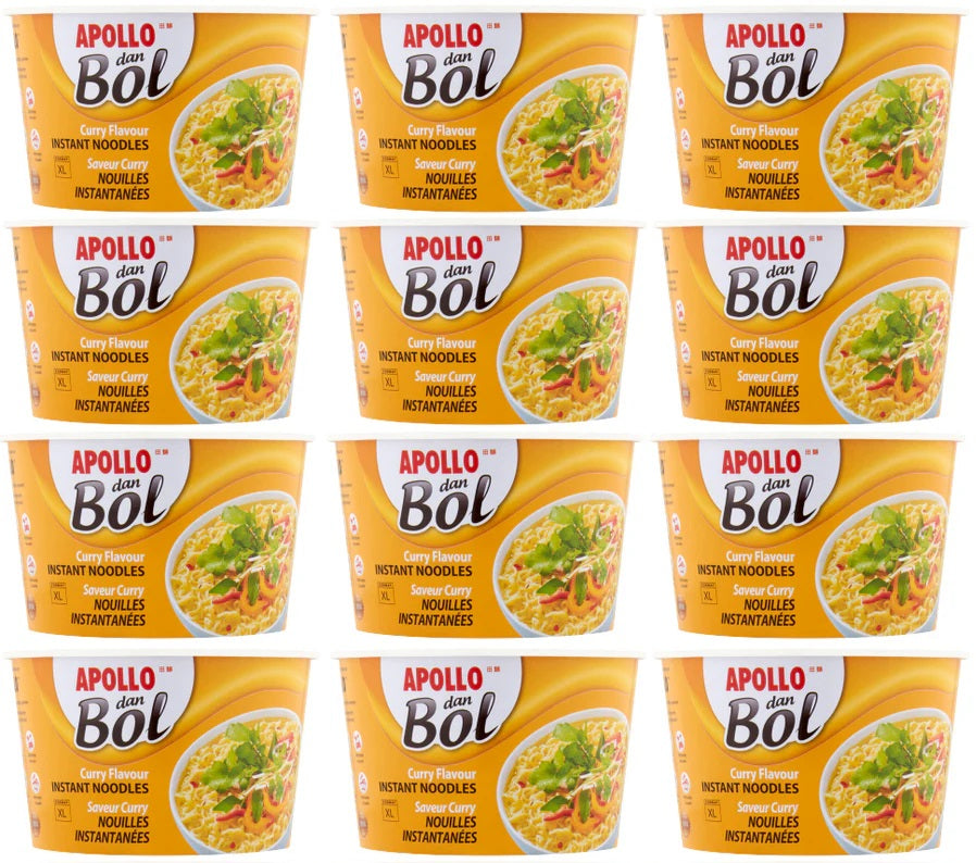 12 x Apollo Bol Noodles Curry 85G