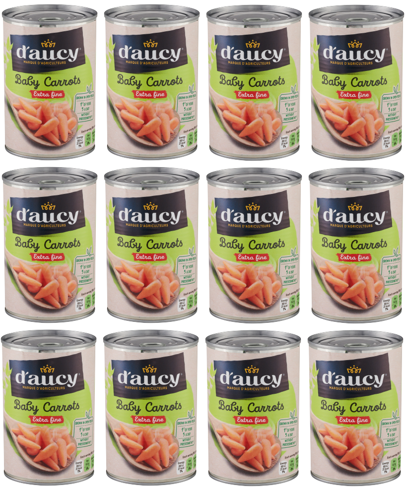 12 x D'Aucy Baby Carrots 400G