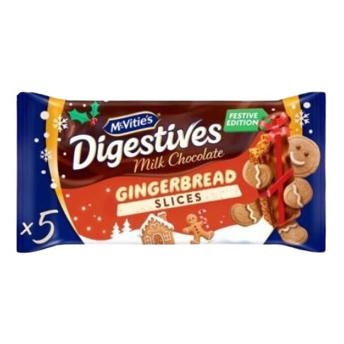 10 X Mcvities Digestive Gingerbread Slices 5Pk - 114Gm