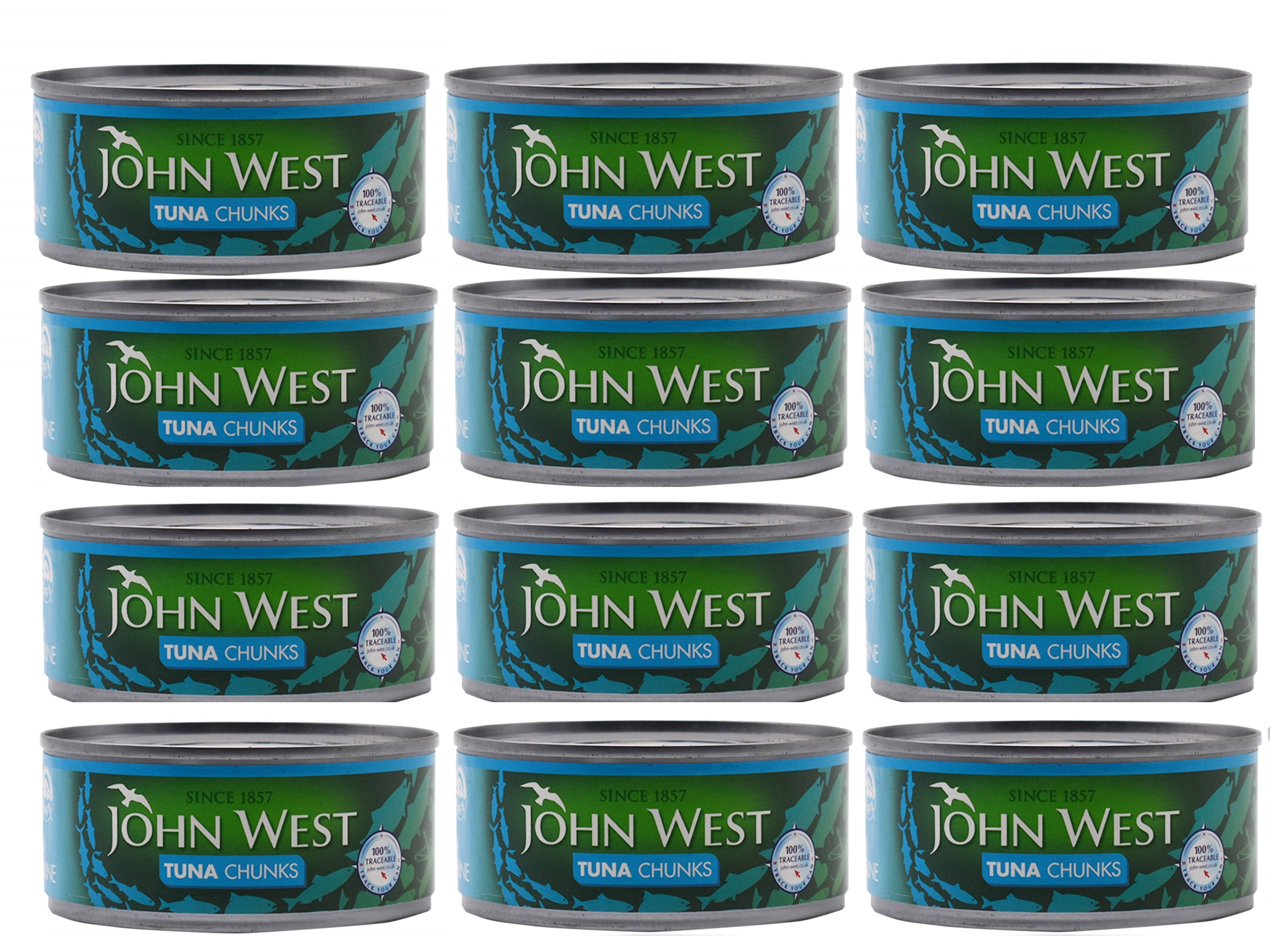 12 x John West Tuna Chunks In Brine - 145G