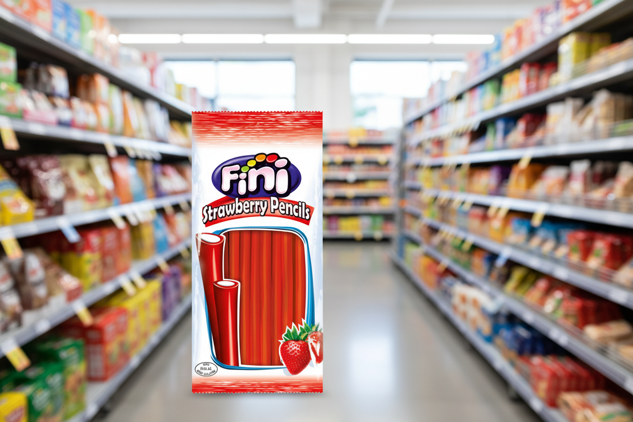 20 x Fini Strawberry Pencils 180Gm