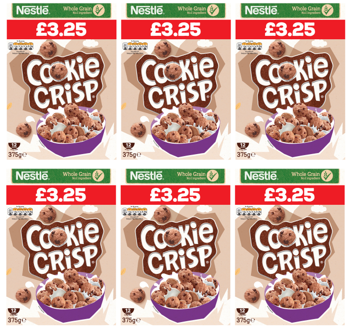 6 x Cookie Crisp Cereal - 375GM