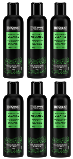 6 X Tresemme Shampoo Replenish & Cleanse 300ML