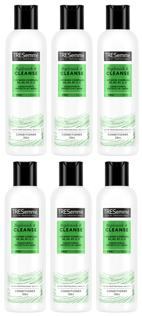 6 X Tresemme Conditioner Replenish & Cleanse 300ML