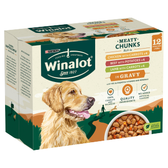 4 x Winalot Dog Meaty Chunks Gravy Selection - 12X100GM