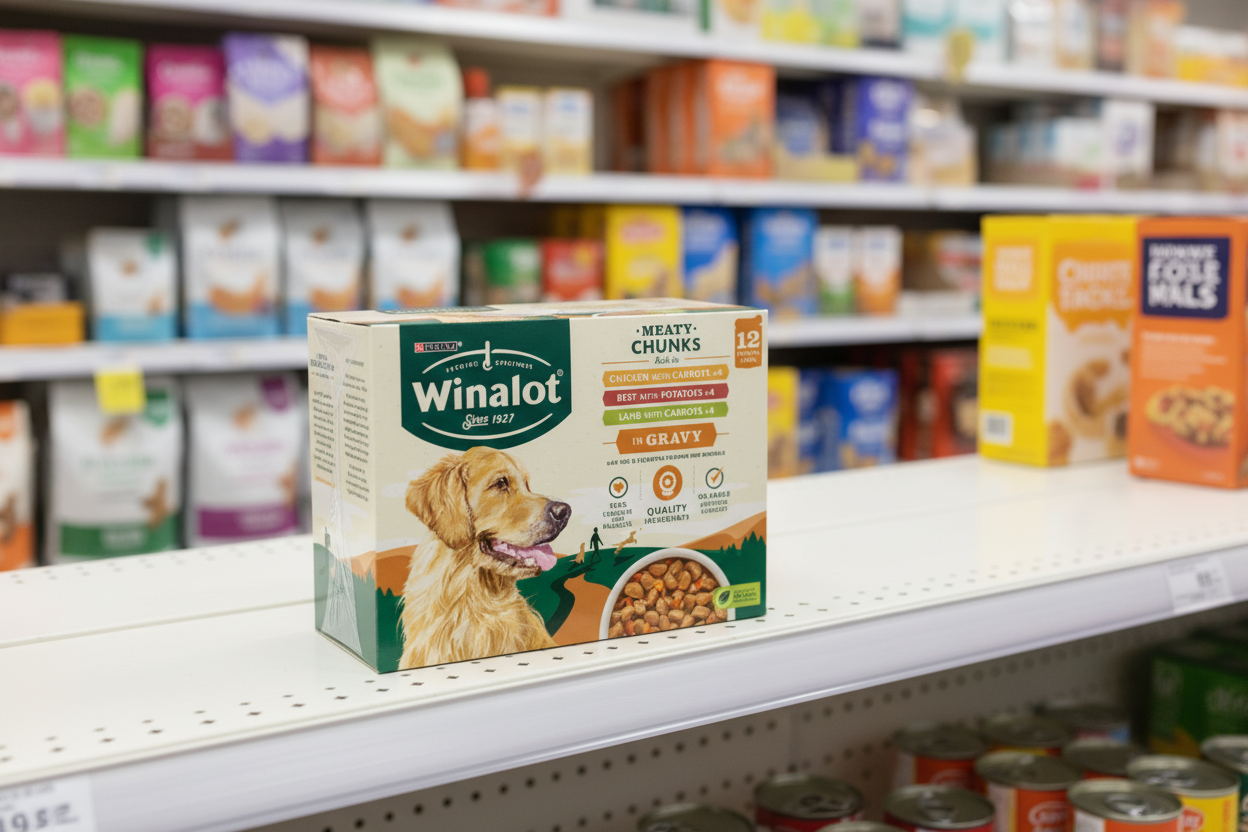 4 x Winalot Dog Meaty Chunks Gravy Selection - 12X100GM