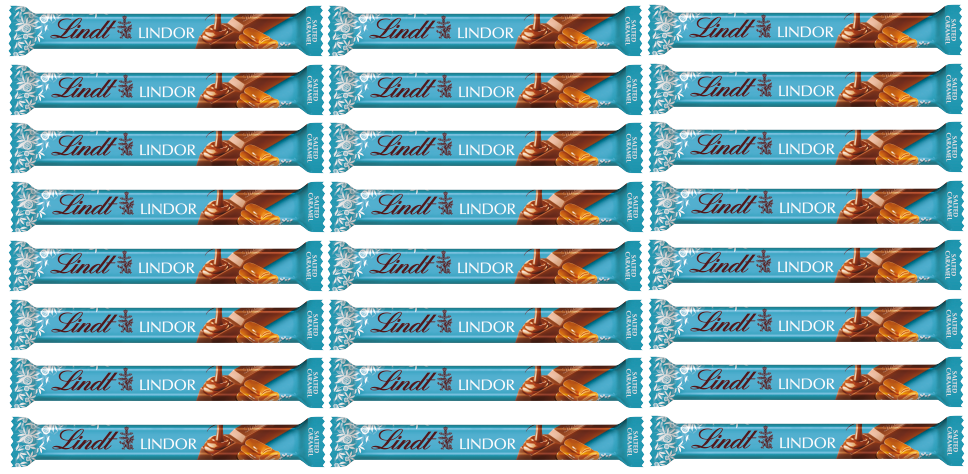 24 X Lindor Salted Caramel Treat Bar 38G