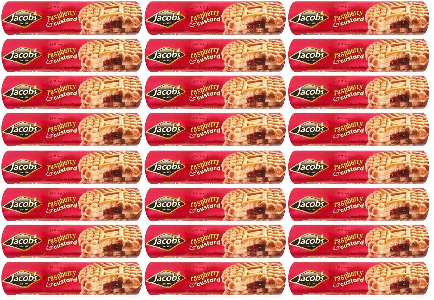 24 x Jacob's Raspberry & Custard 200G