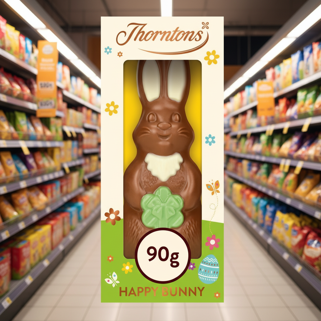 12 x Thorntons Milk Chocolate Easter Bunny Model - 90GM