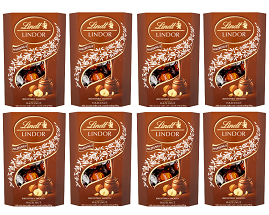 8 X Lindt Lindor Hazelnut Truffles Box Cornet 200GM