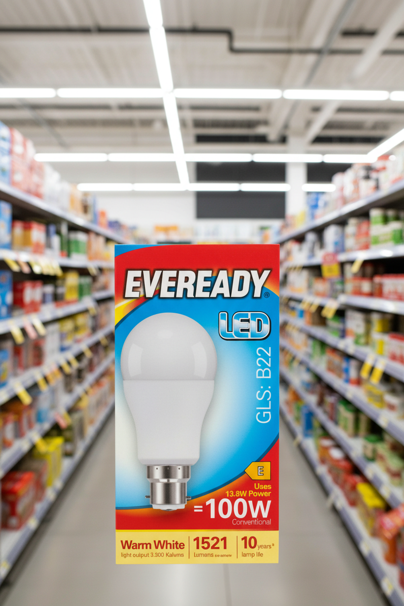 5 x Eveready Led Bulb Warm White Bc 13.2W - Single