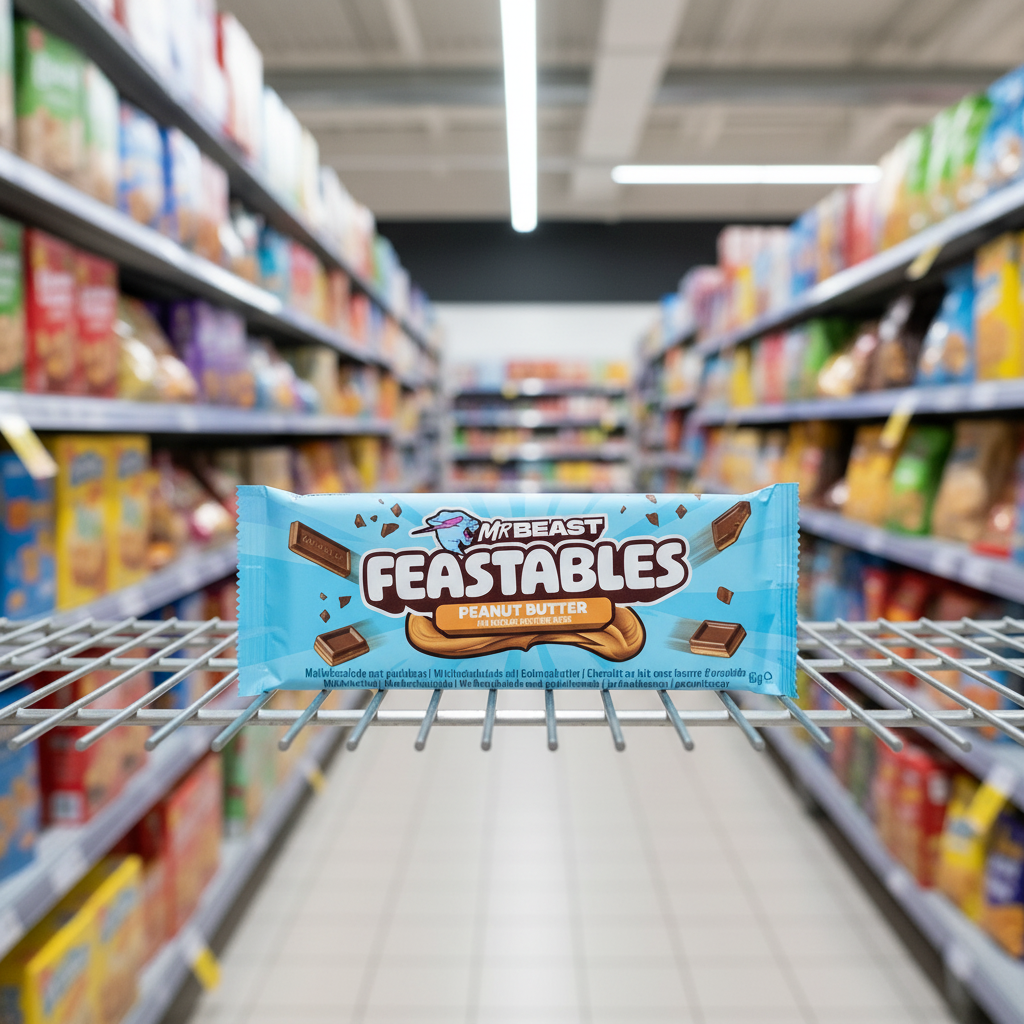 10 x Mr Beast Feastables Peanut Butter Chocolate - 60GM