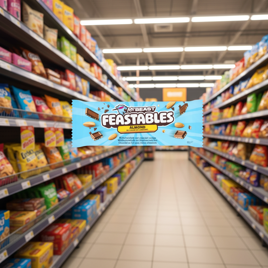 10 x Mr Beast Feastables Almond Chocolate - 60GM