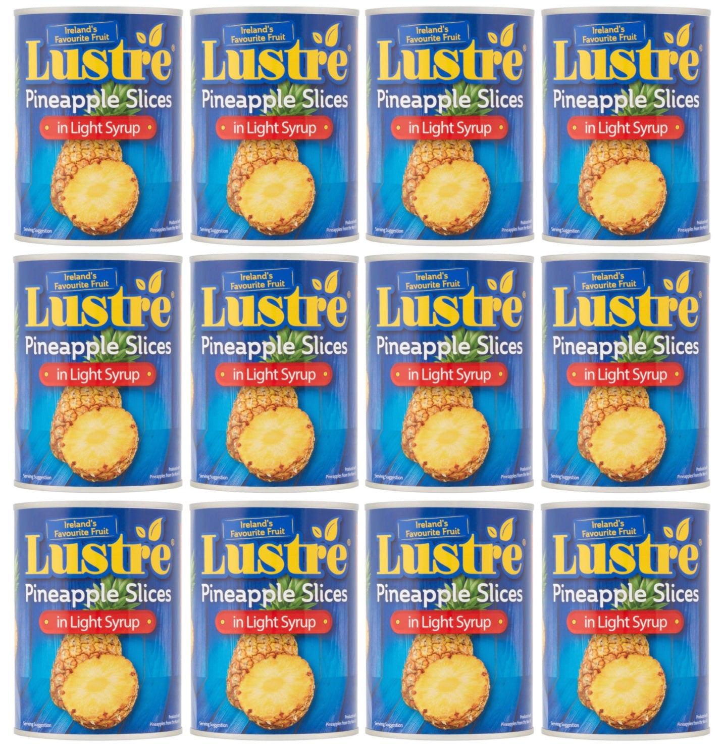 12 x Lustre Pineapple Slices In Natural Juice 565G