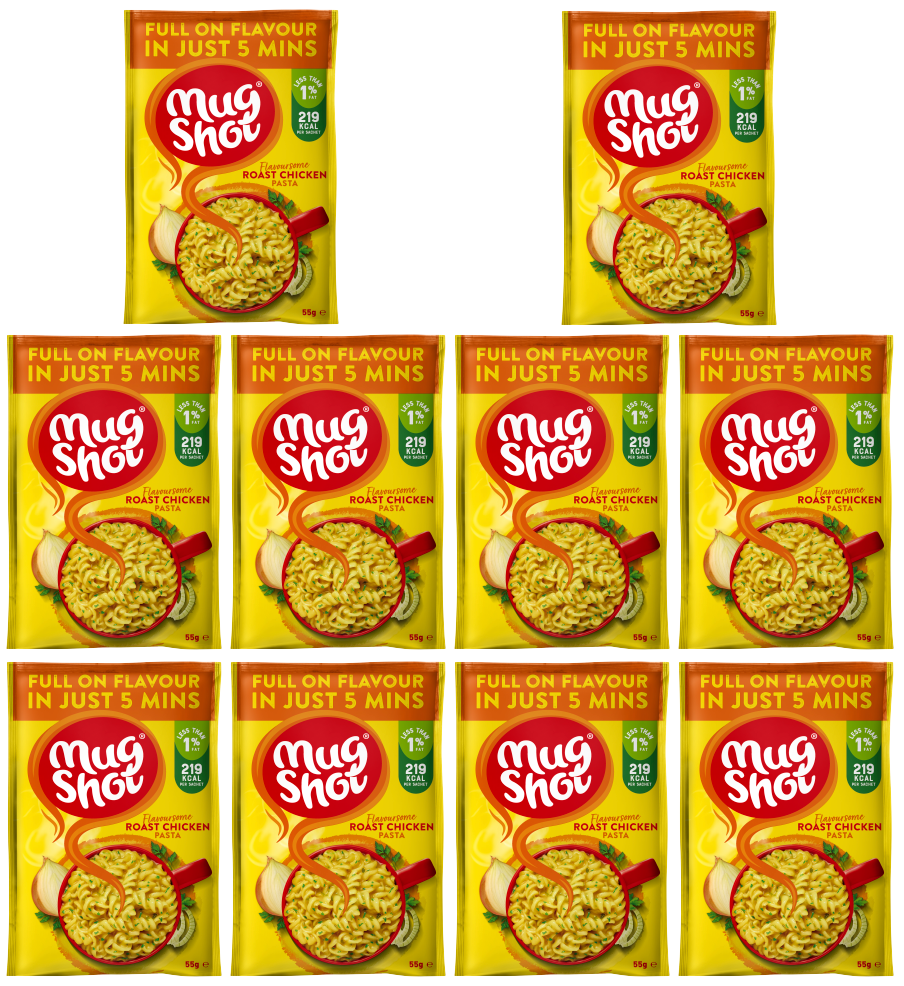 10 x Mug Shot Roast Chicken Pasta 54Gm
