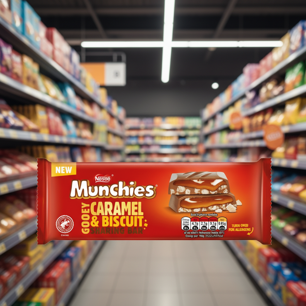 16 x Munchies Gooey Caramel & Biscuit Sharing Bar 87G
