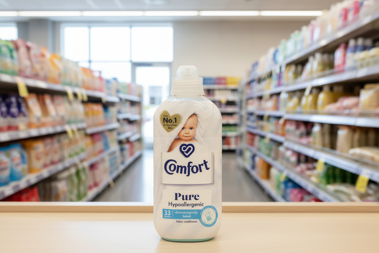 8 x Comfort Sensitive Fabric Conditioner Pure 33 Washes (990 Ml)