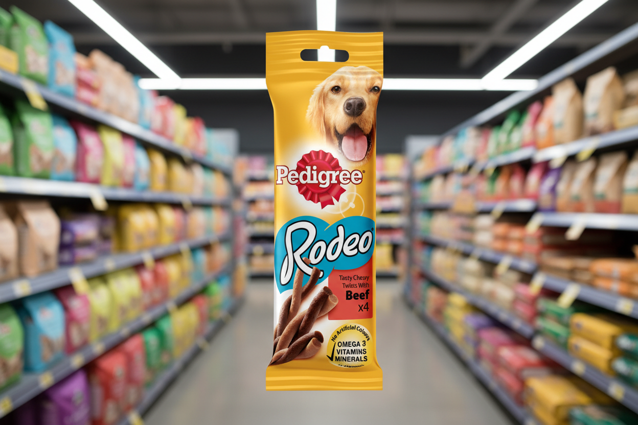 20 x Pedigree Rodeo Tasty Chewy Twists With Beef 4 Treats