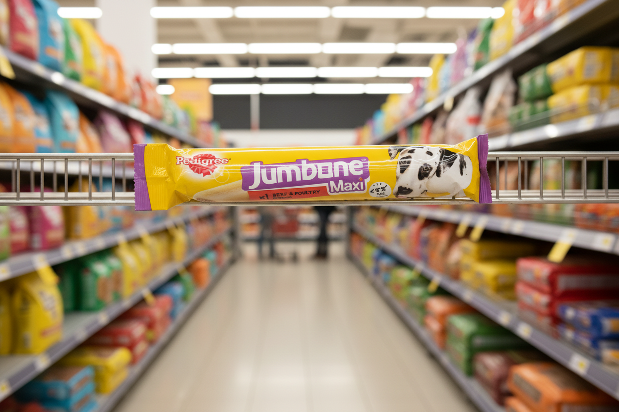 12 x Pedigree Jumbone Maxi Adult Large Dog Treat Beef & Poultry 1 Chew 180G