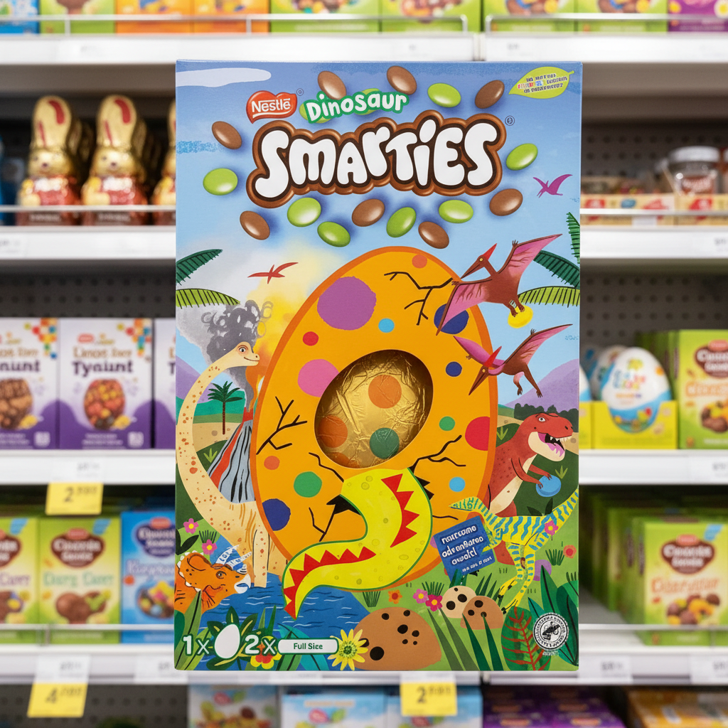 4 x Nestle Smarties Dinosaur Giant Egg - 226GM